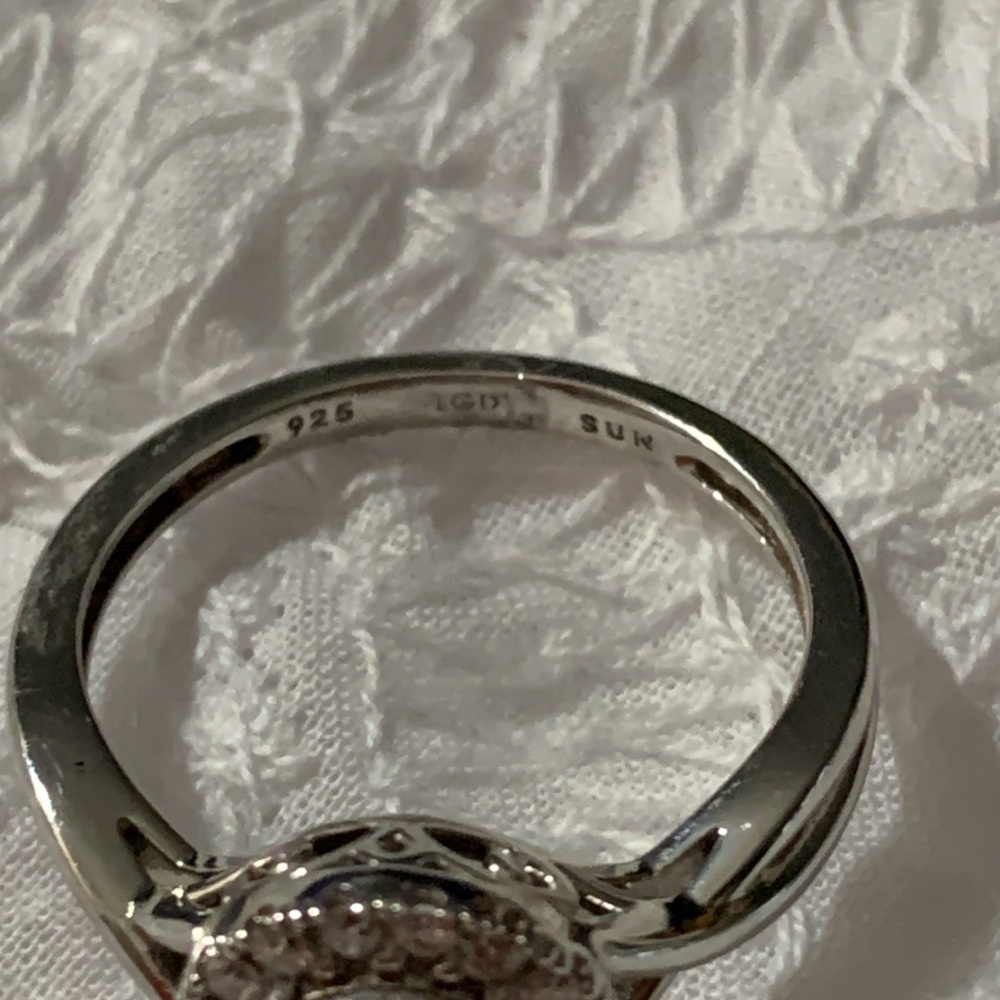Round Brilliant 1/4 ct Lab Created Diamond Ring Sterling Silver Size 7 - Picture 8 of 12